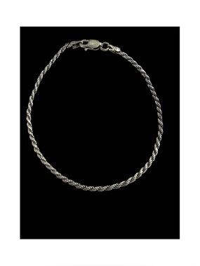 Silver Rope Chain Bracelet .925 Italy.